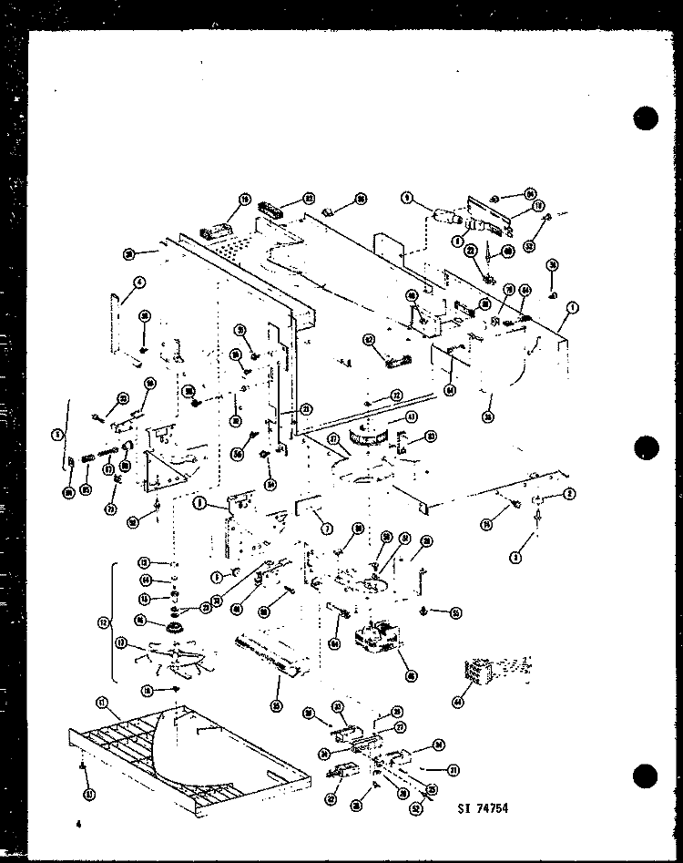 Page 1 Diagram and Parts List for RR-9TA P7474901M Amana Microwave
