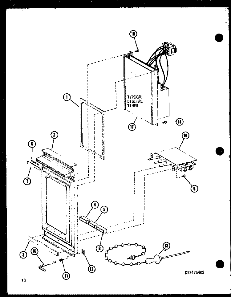 Page 4 Diagram and Parts List for RR-9TA P7474901M Amana Microwave