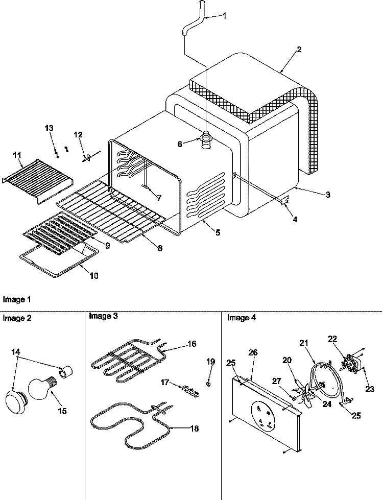 CAVITY Diagram and Parts List for CARTC7500WW P1143467NWW Amana Range