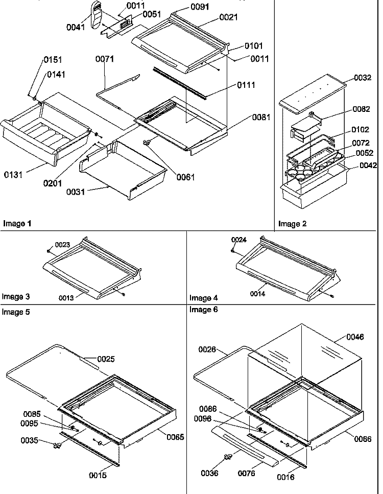 DELI, SHELF, AND CRISPER ASSEMBLIES Diagram and Parts List for SBDE20TPE P1190904W E Amana Refrigerator