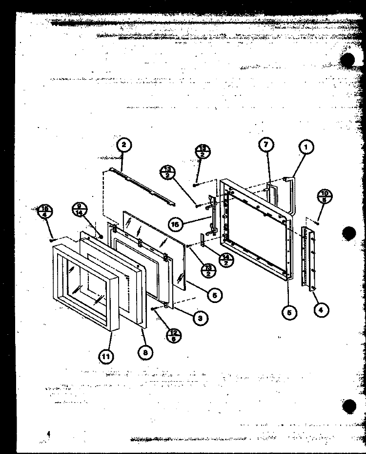 Page 1 Diagram and Parts List for MVH-1020 P7664703M Amana Microwave