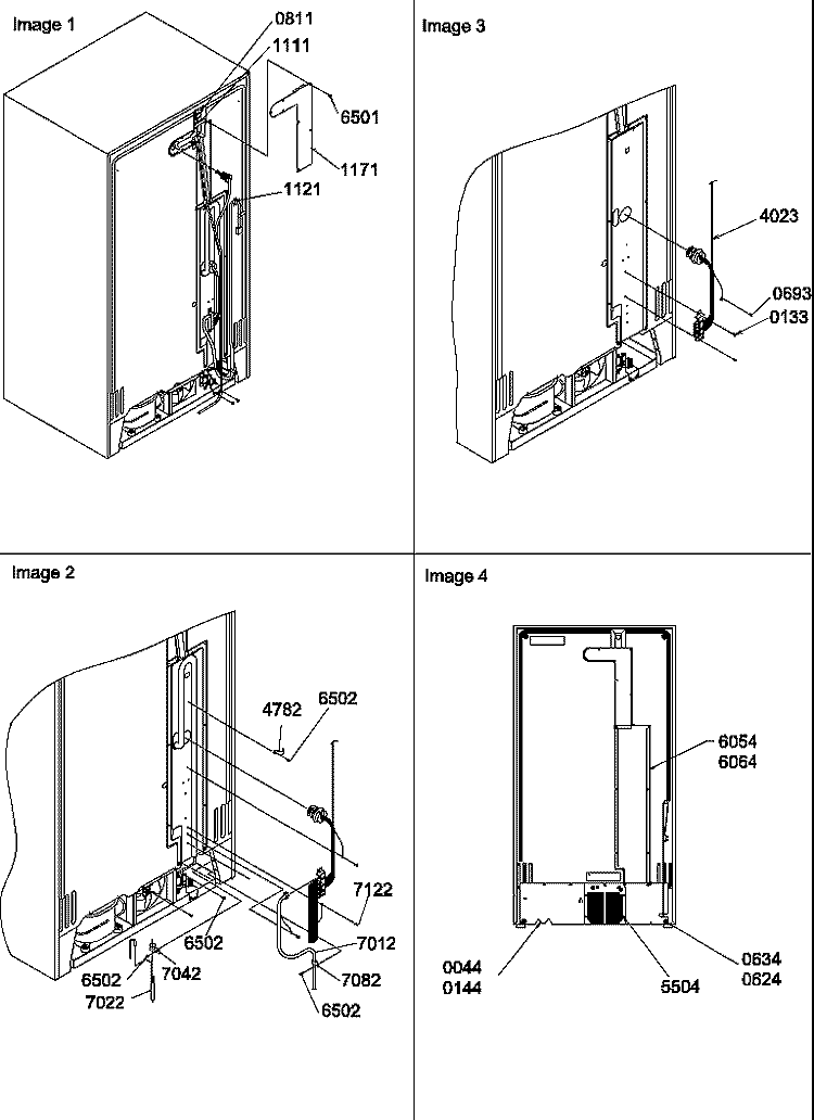 CABINET BACK Diagram and Parts List for SX22SW P1190210W W Amana Refrigerator