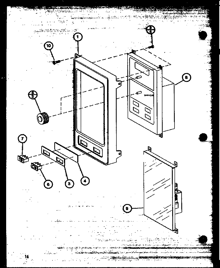 Page 7 Diagram and Parts List for MVH-1020 P7664703M Amana Microwave