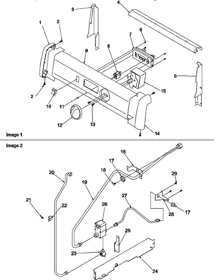 BACKGUARD AND GAS SUPPLY Diagram and Parts List for ARG7301W P1143324NWW Amana Range