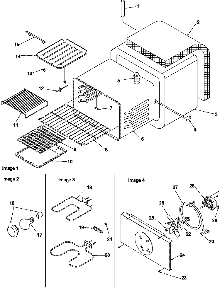 CAVITY Diagram and Parts List for ZRRSC8050E P1130653N E Amana Range