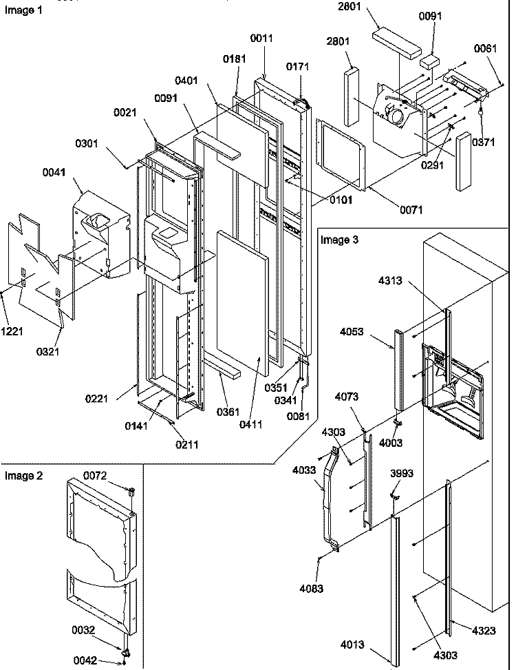 FZ DOOR Diagram and Parts List for SRD22S3W P1190327W W Amana Refrigerator