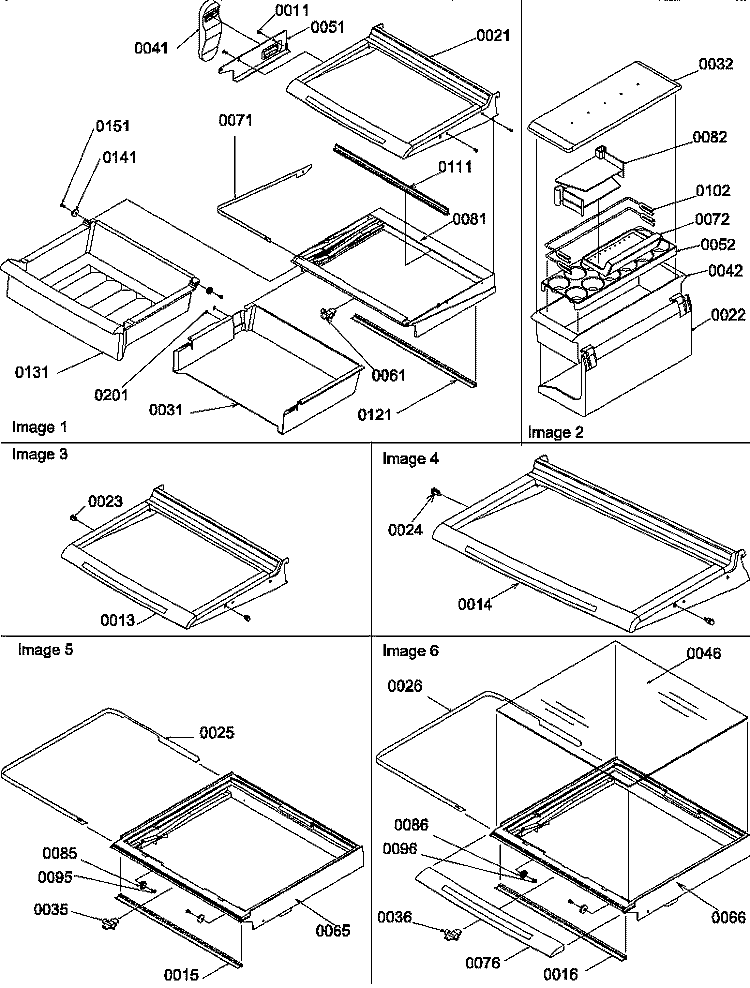 DELI / SHELF / CRISPER / ACCESSORIES Diagram and Parts List for SRD22S3W P1190327W W Amana Refrigerator