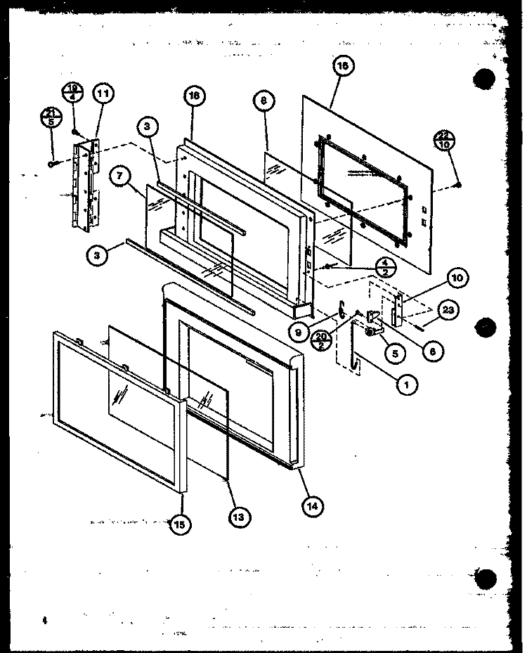 Page 1 Diagram and Parts List for RS10 P7669501M Amana Microwave