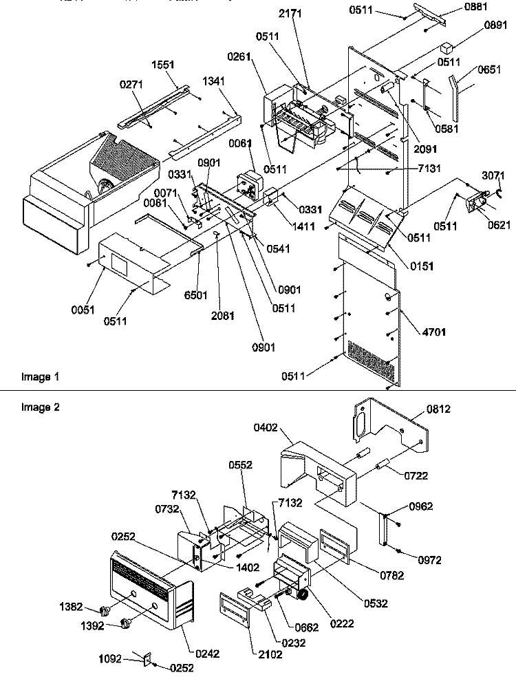 ICE MAKER / CONTROL ASSY Diagram and Parts List for SXD322L P1313901W L Amana Refrigerator