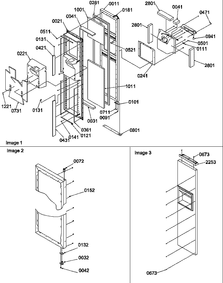 FZ DOOR Diagram and Parts List for SBDT520TW P1313201W W Amana Refrigerator