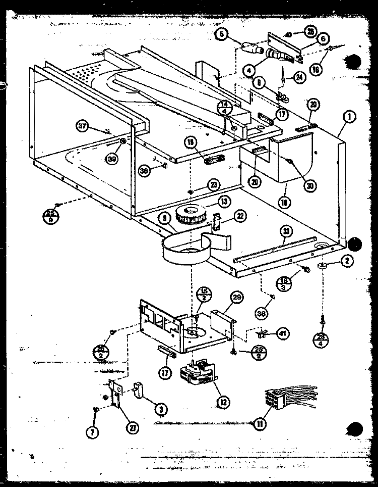 Page 2 Diagram and Parts List for RRL-10XA P7559405M Amana Microwave