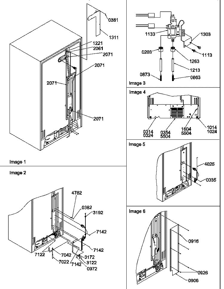 CABINET BACK Diagram and Parts List for SSD522TBW P1313601W W Amana Refrigerator