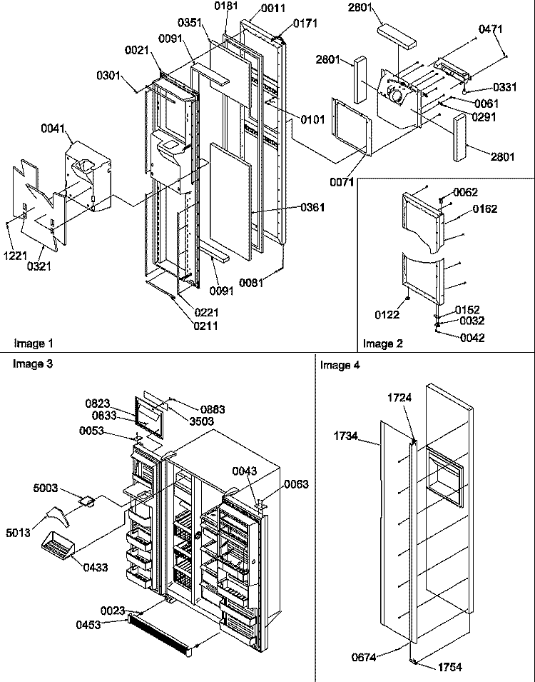 FZ DOOR AND TOE GRILLE Diagram and Parts List for SRDE327S3W P1312501W W Amana Refrigerator
