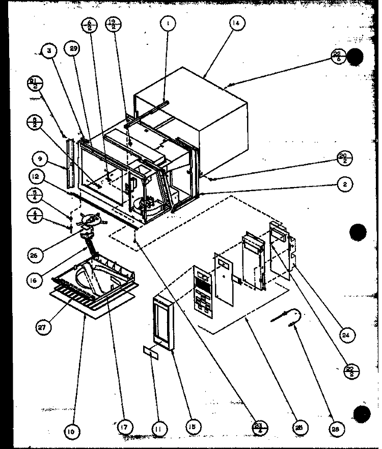 Page 2 Diagram and Parts List for CRS415T P1110401M Crosley Microwave