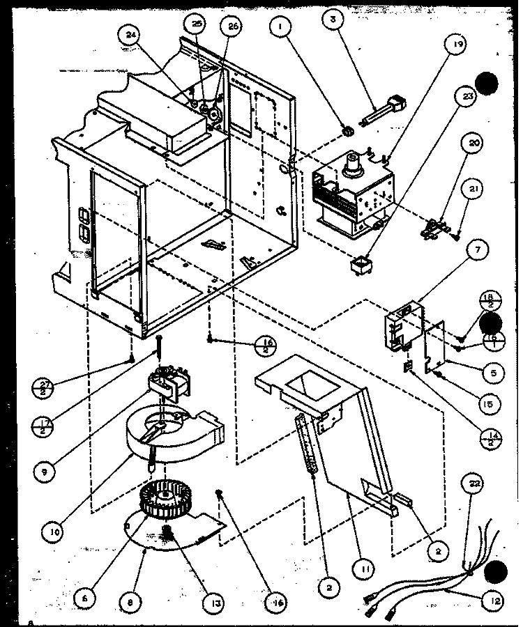 Page 3 Diagram and Parts List for CRS415T P1110401M Crosley Microwave