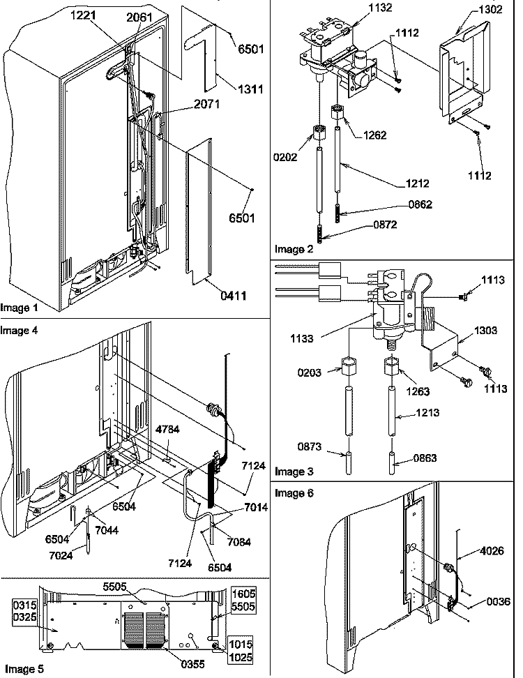 CABINET BACK Diagram and Parts List for SRD22VPSE P1190330W E Amana Refrigerator