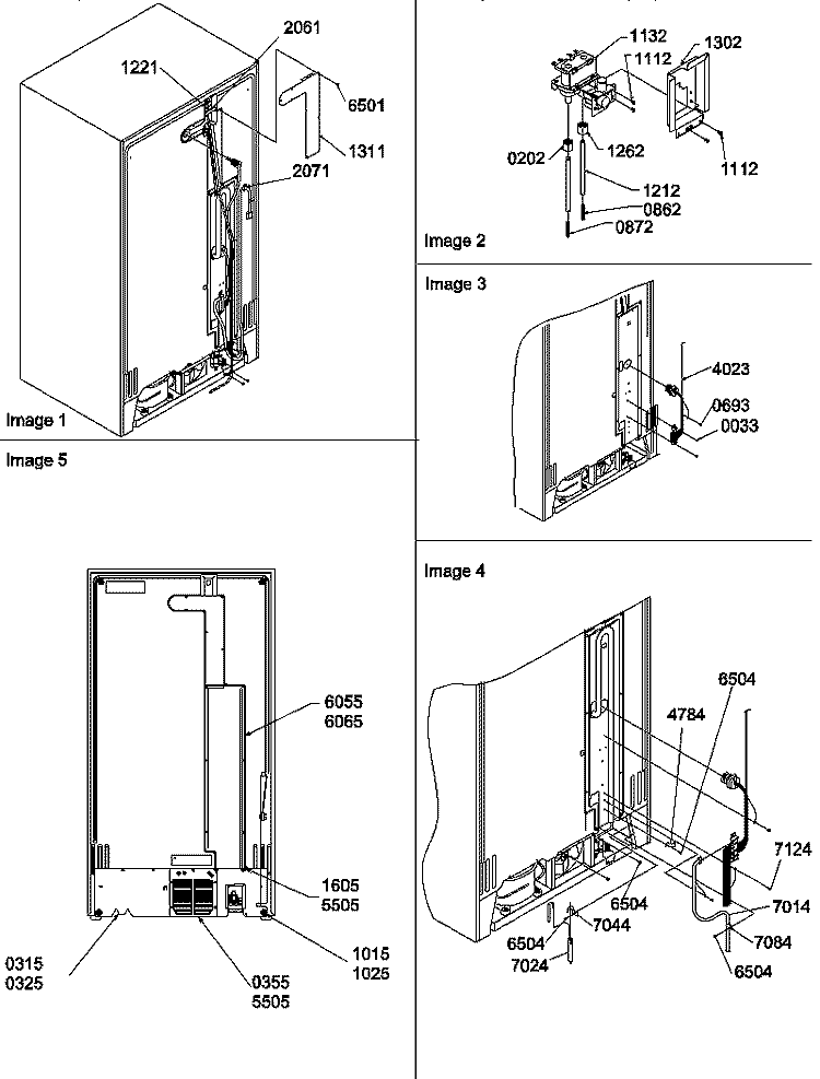 CABINET BACK Diagram and Parts List for SCD22TBL P1303515W L Amana Refrigerator