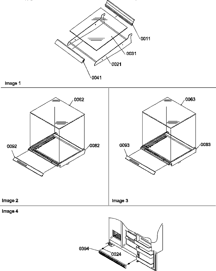 SHELF, CRISPER ASSEMBLIES & TOE GRILLE Diagram and Parts List for SM22TBW P1190215W W Amana Refrigerator
