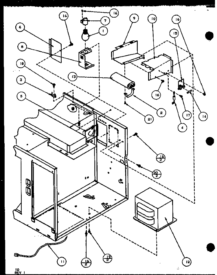 Page 4 Diagram and Parts List for CRSW458P P1110404M Crosley Microwave