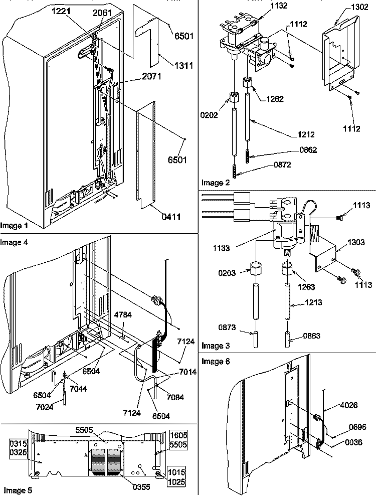CABINET BACK Diagram and Parts List for SMD25TW P1190429W W Amana Refrigerator