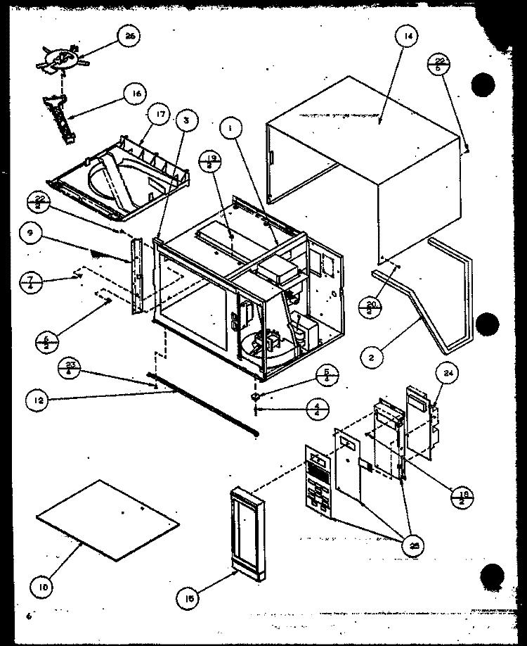 Page 2 Diagram and Parts List for RWG321T P1118501M Amana Microwave