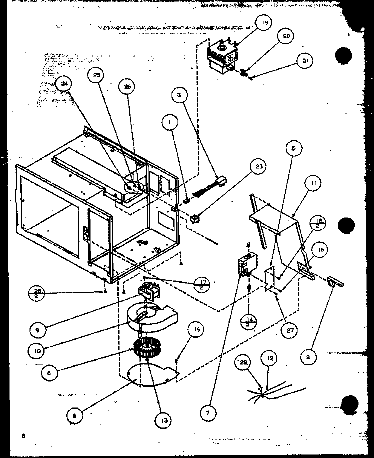 Page 3 Diagram and Parts List for RWG321T P1118501M Amana Microwave