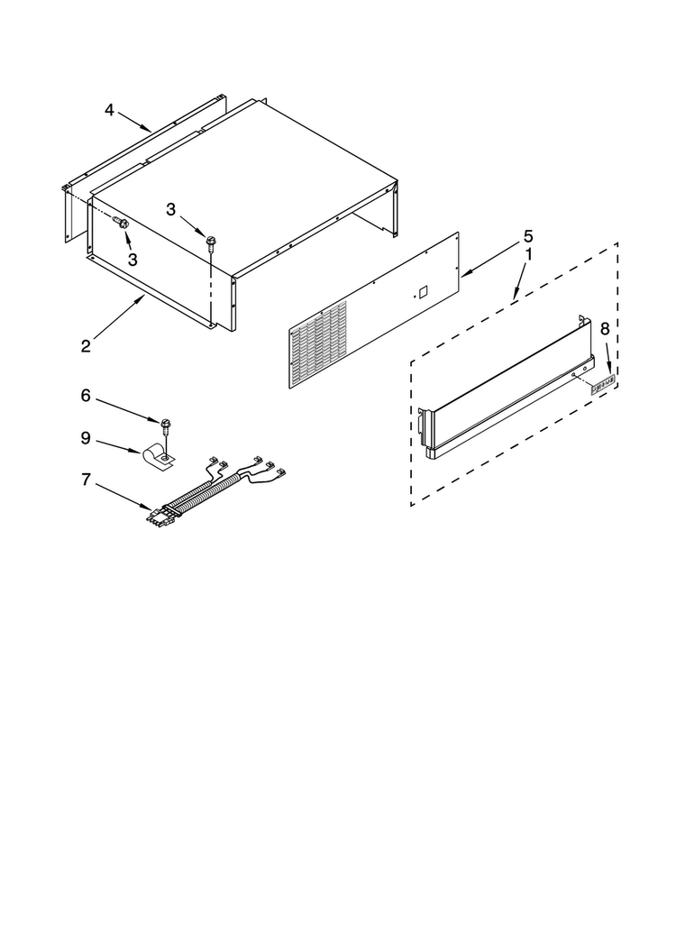 Top Grille And Unit Cover Parts Diagram and Parts List for JS48SEDUDB01  Jenn-Air Refrigerator
