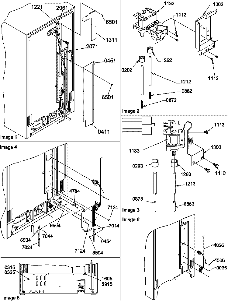 CABINET BACK Diagram and Parts List for SBD20S4L P1190007W L Amana Refrigerator