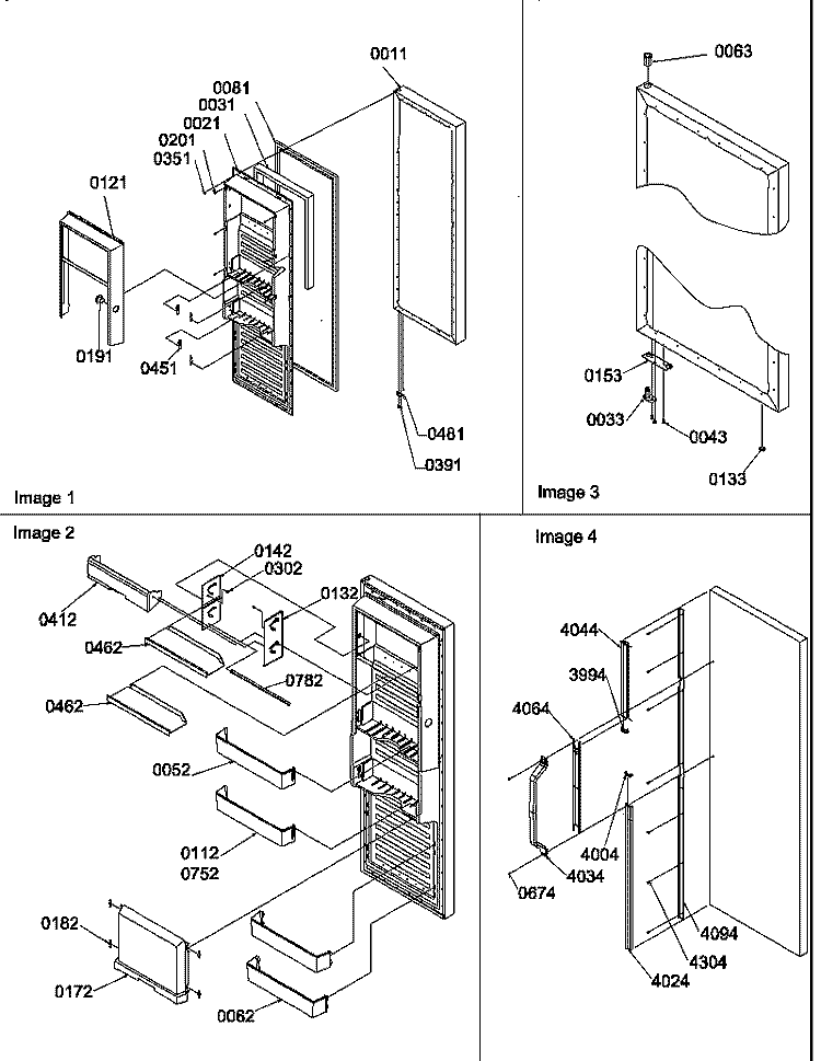 REF DOOR Diagram and Parts List for SRD327S3W P1312502W W Amana Refrigerator