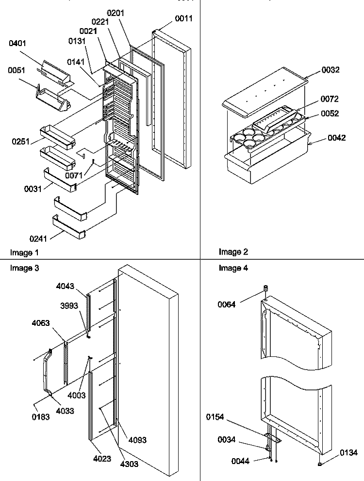 REF DOOR AND ACCESSORIES Diagram and Parts List for SXD27TE P1302802W E Amana Refrigerator