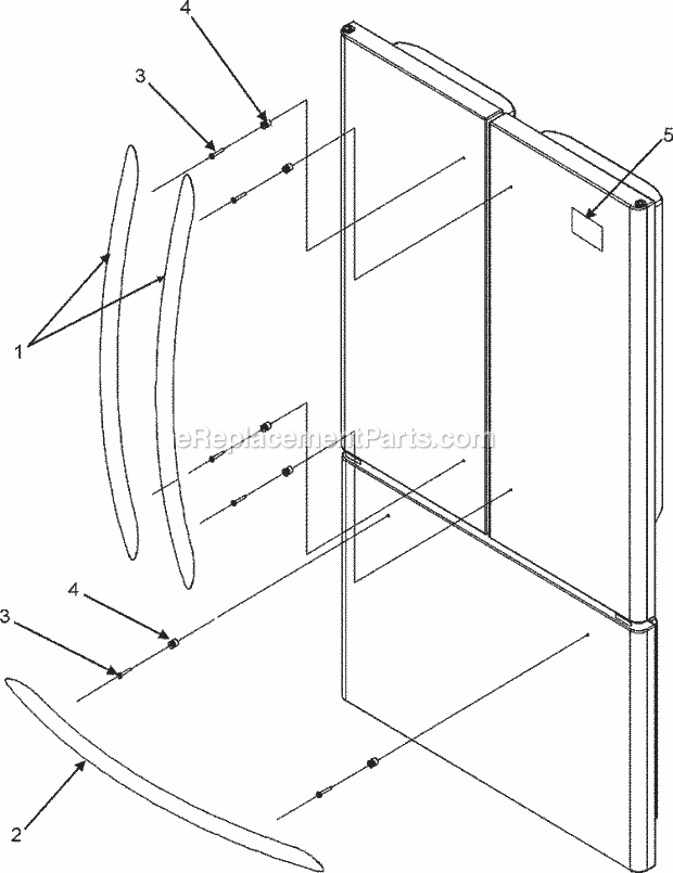 HANDLES (MFI2568AES) Diagram and Parts List for MFI2568AES  Maytag Refrigerator