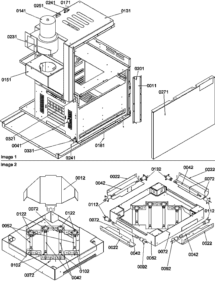 BULBS Diagram and Parts List for AOWS2030E P1306703M Amana Microwave