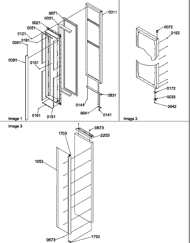 FZ DOOR Diagram and Parts List for SR520TW P1310101W Amana Refrigerator