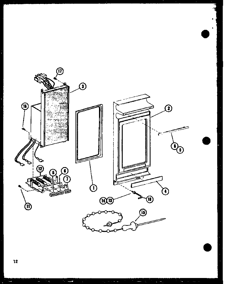 Page 5 Diagram and Parts List for RR-9T P7354101M Amana Microwave
