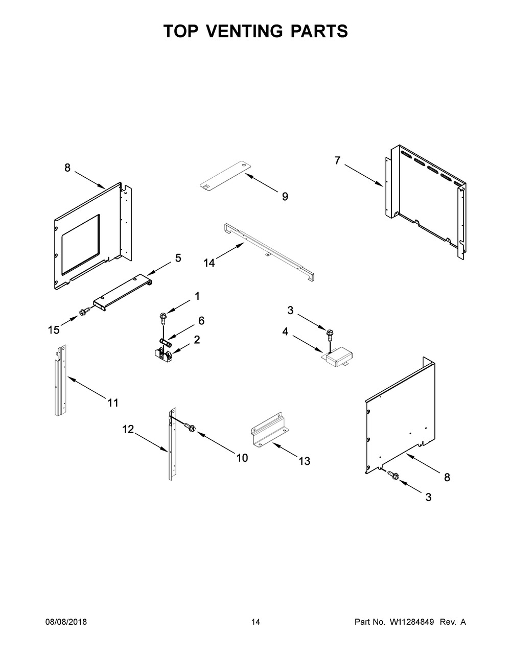 Top Venting Parts Diagram and Parts List for MMW9730FZ03  Maytag Microwave Oven Combo