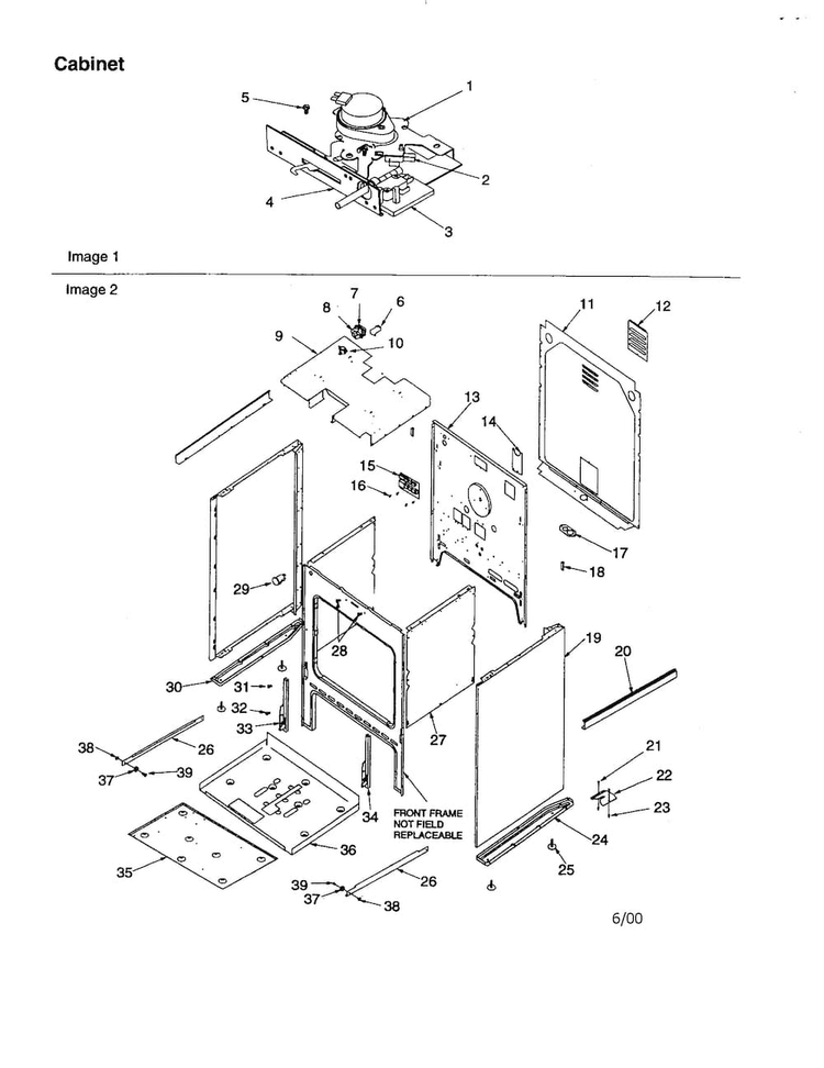 Cabinet Diagram and Parts List for ARTSC8651E-P1143904NE  Amana Range