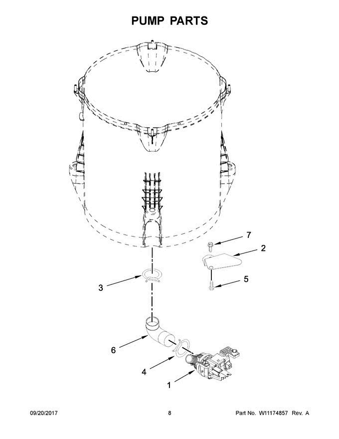 05 - Pump Parts Diagram and Parts List for MVWB835DC3  Maytag Washer