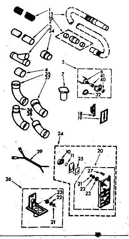 Installation Parts Diagram and Parts List for 11640400  Kenmore Central Vacuum