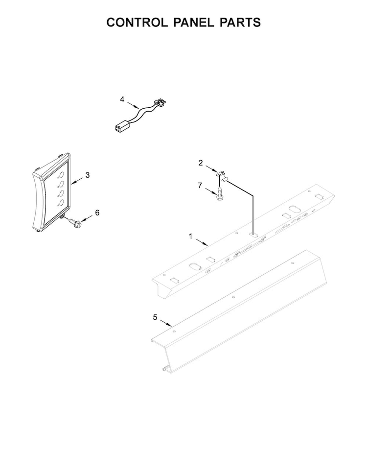 Control Panel Parts Diagram and Parts List for JS48SSDUDE01  Jenn-Air Refrigerator
