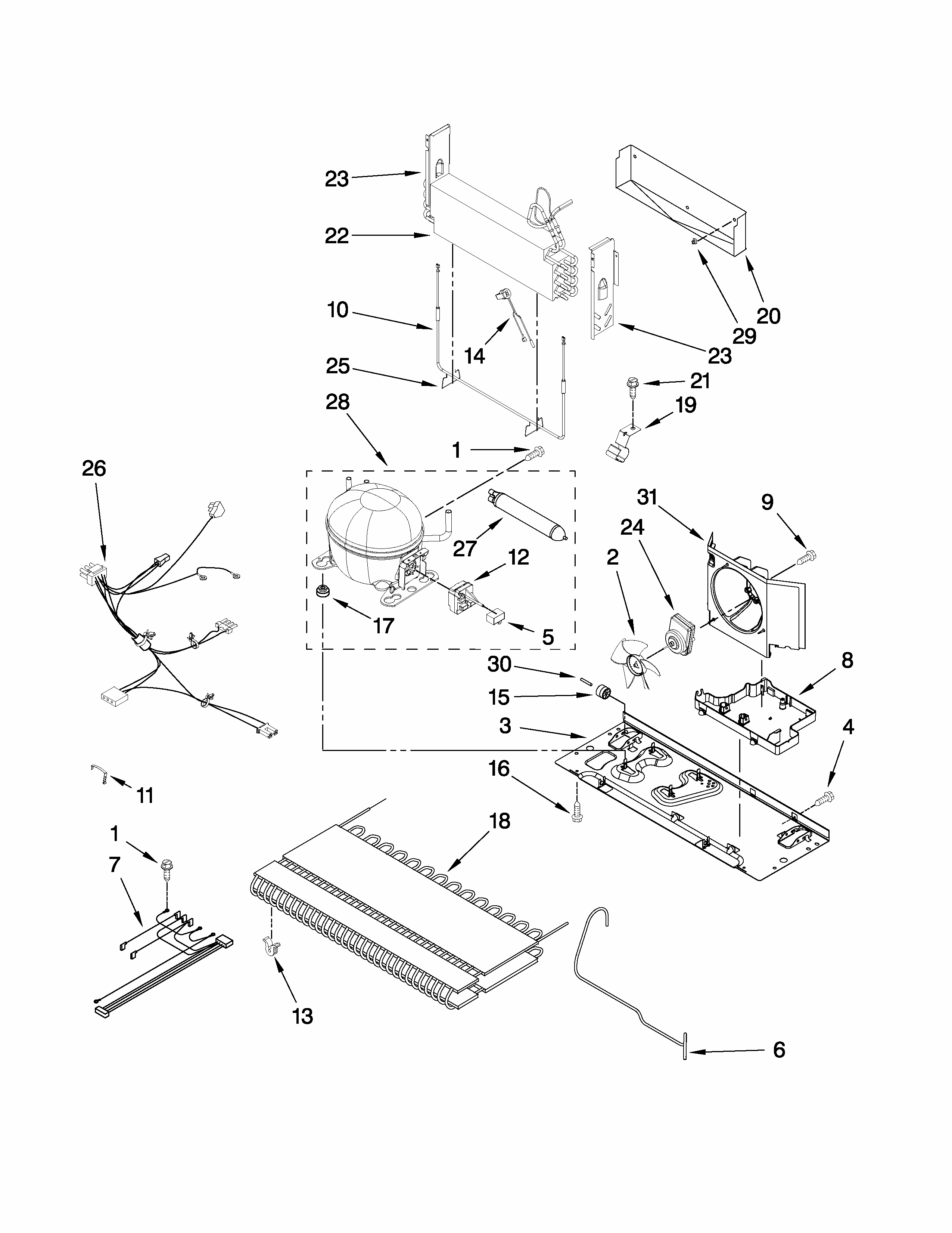 Unit Parts Diagram and Parts List for G32026PEKS4  Maytag Refrigerator