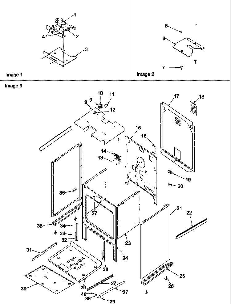 CABINET Diagram and Parts List for ARTSC8650WW P1143484NWW Amana Range
