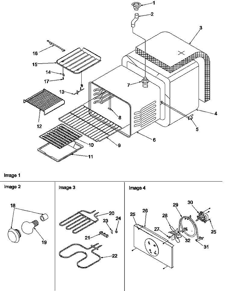 CAVITY Diagram and Parts List for ARTSC8650WW P1143484NWW Amana Range