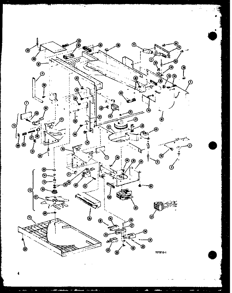 Page 1 Diagram and Parts List for RR-8A P7355801M Amana Microwave