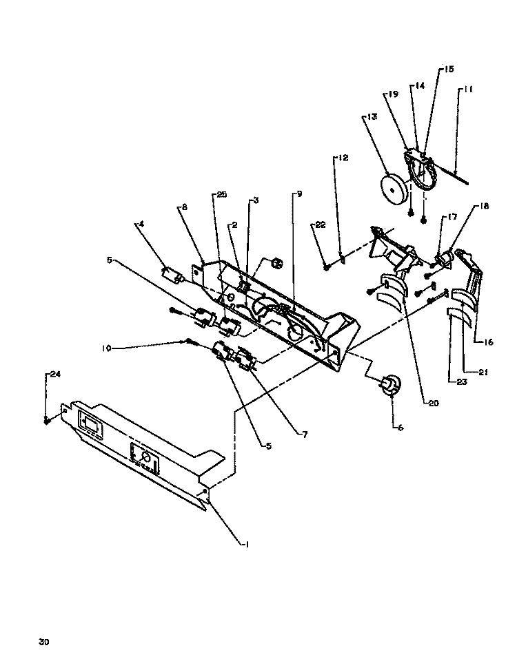 ICE AND WATER CAVITY Diagram and Parts List for SXD19N P1168802W Amana Refrigerator