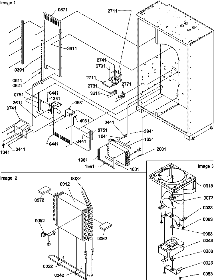 EVAP AREA Diagram and Parts List for S148CA01 P1305502W Amana Refrigerator