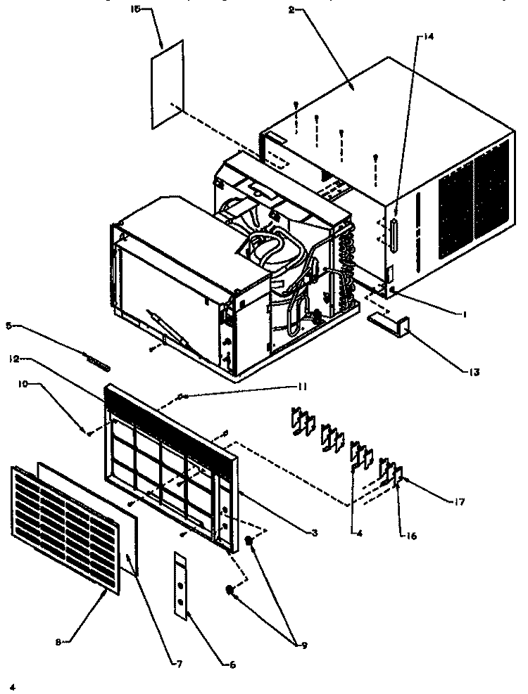CABINET Diagram and Parts List for 21C3MS P1156603R Amana Air Conditioner