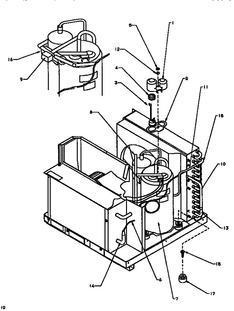 COMPRESSOR Diagram and Parts List for 21C3MS P1156603R Amana Air Conditioner
