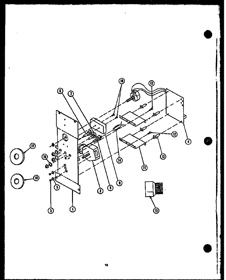 CONTROL PANEL Diagram and Parts List for MVP211  Caloric Microwave