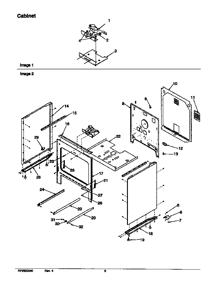 CABINET Diagram and Parts List for ART6510LL P1143460NLL Amana Range