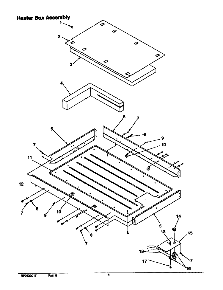HEATER BOX ASSY Diagram and Parts List for AK2T30E4 P1131593N E Amana Cooktop
